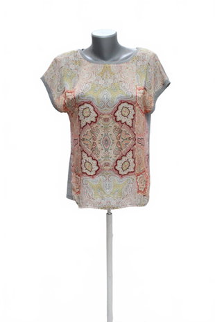 Damen -T-ShirtCroppohne Aufdruck,farbegemustert,größeL