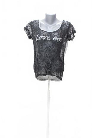 Damen -T-ShirtPage Oneohne Aufdruck,farbeschwarz,größeM