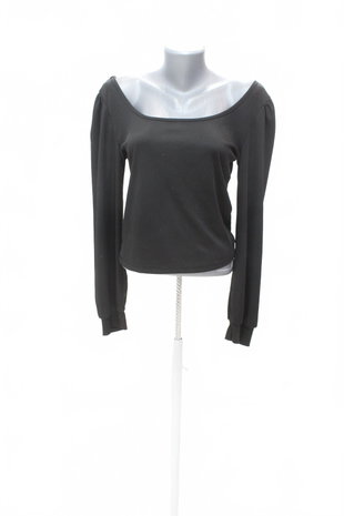 Damen -T-ShirtSheinohne Aufdruck,farbeschwarz,größeL