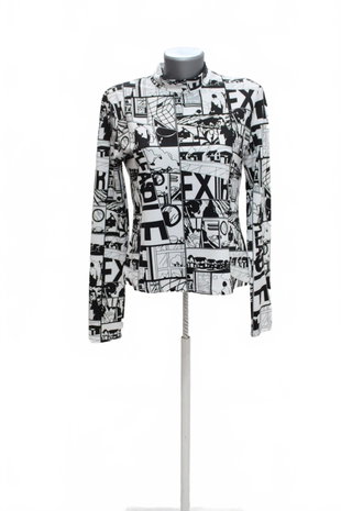 Damen -T-ShirtSheinohne Aufdruck,farbegemustert,größe44