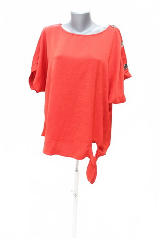 Damen -T-ShirtF&Fohne Aufdruck,farberot,größe46