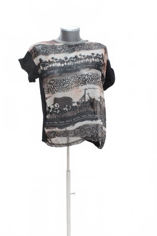 Damen -T-ShirtAtmosphereohne Aufdruck,farbegemustert,größe40