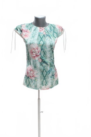 Damen -T-ShirtOrsayohne Aufdruck,farbegeblümt,größeXS