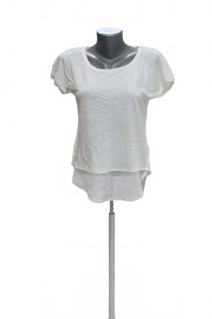 Damen -T-ShirtLindexohne Aufdruck,farbeweiss,größeXS