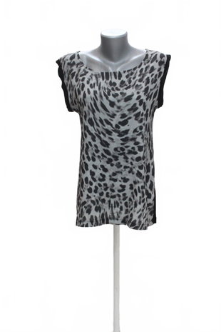 Damen -T-ShirtMangoohne Aufdruck,farbeanimal-print,größeM