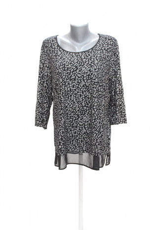 Damen -T-ShirtCandaohne Aufdruck,farbeanimal-print,größeL