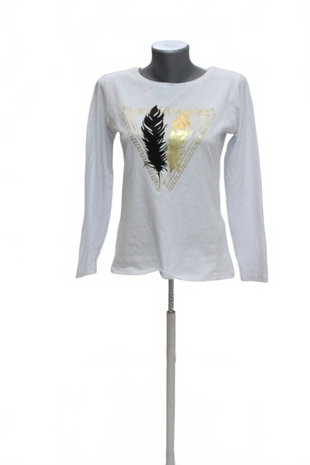 Damen -T-ShirtGenesismit Aufdruck,farbeweiss,größeS