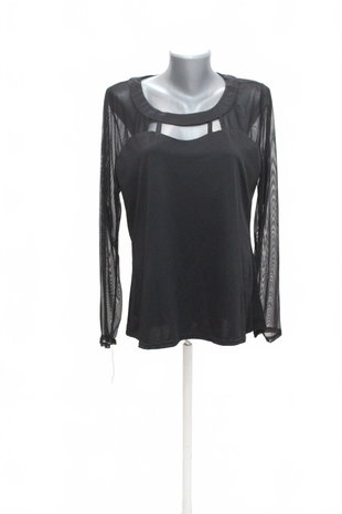 Damen -T-ShirtGenesisohne Aufdruck,farbeschwarz,größe3XL