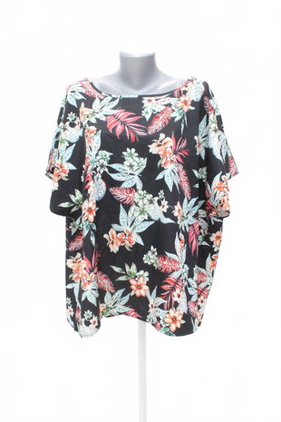 Damen -T-ShirtGenesisohne Aufdruck,farbegeblümt,größe5XL