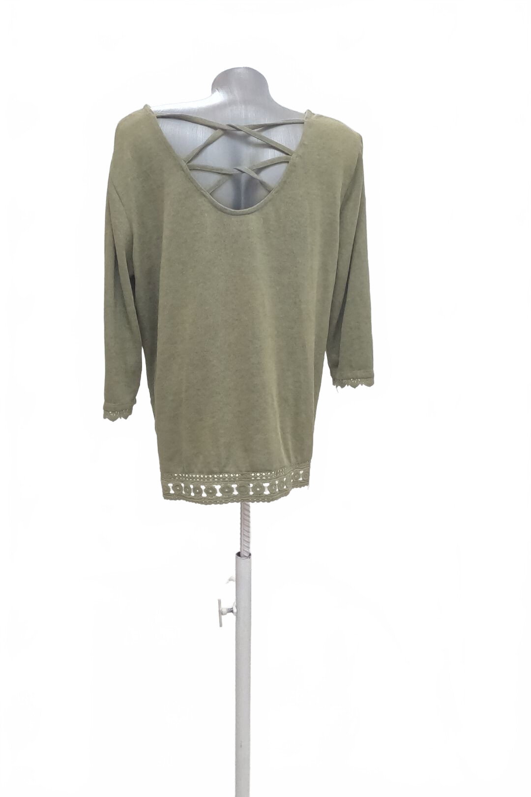 Damen -T-ShirtKiabiohne Aufdruck,farbekhaki,größeL