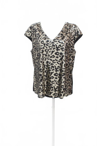 Damen -T-ShirtF&Fohne Aufdruck,farbeanimal-print,größe46