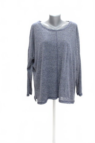 Damen -T-ShirtMaxi Blueohne Aufdruck,farbegestreift,größe56
