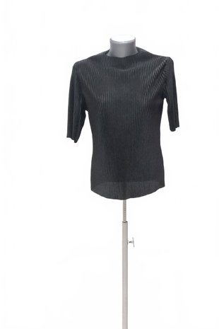 Damen -T-ShirtSheinohne Aufdruck,farbeschwarz,größeL