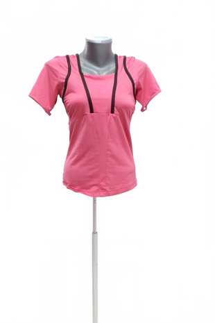 Damen -T-ShirtAdidasohne Aufdruck,farberute,größeM