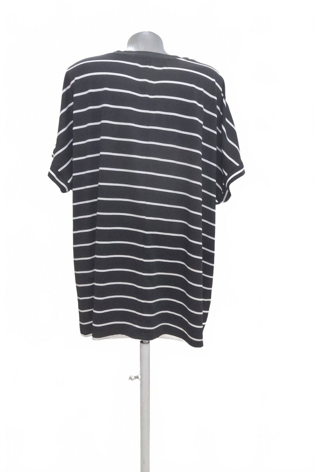 Damen -T-ShirtSheinohne Aufdruck,farbegestreift,größe3XL