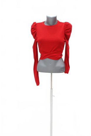 Damen -T-ShirtSheinohne Aufdruck,farberot,größeS