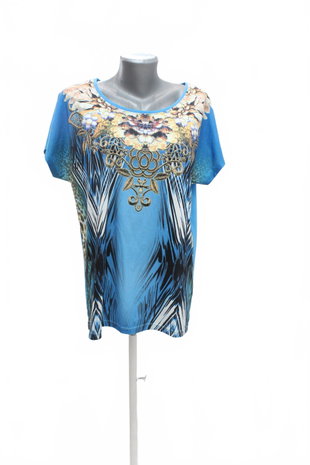 Damen -T-ShirtGenesisohne Aufdruck,farbegemustert,größe4XL