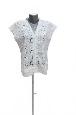 Damen -T-ShirtSheinohne Aufdruck,farbeweiss,größe38