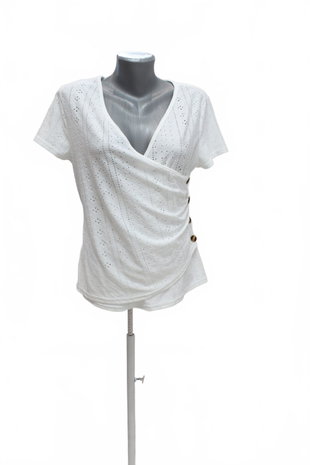 Damen -T-ShirtGenesisohne Aufdruck,farbeweiss,größeXL