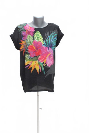 Damen -T-ShirtF&Fohne Aufdruck,farbegeblümt,größe42