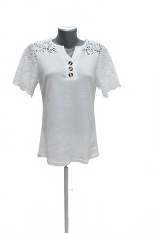 Damen -T-ShirtGenesisohne Aufdruck,farbeweiss,größeL