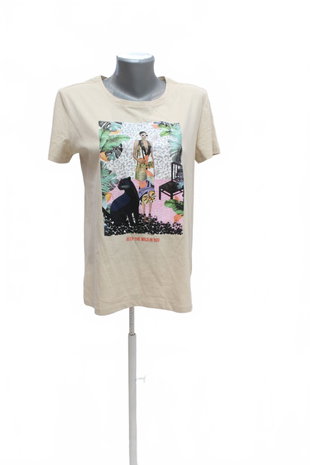 Damen -T-ShirtMohitomit Aufdruck,farbebeige,größeM