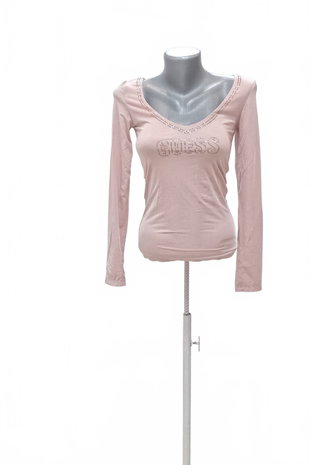 Damen -T-ShirtGuessmit Aufdruck,farberute,größeM