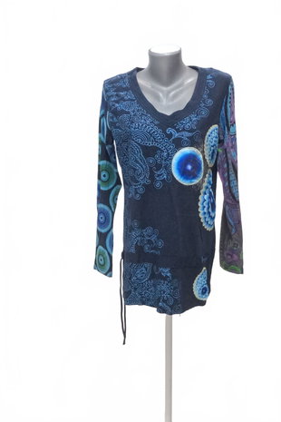 Damen -T-ShirtDesigualohne Aufdruck,farbegemustert,größe2XL