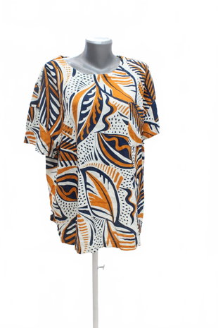 Damen -T-ShirtF&Fohne Aufdruck,farbegemustert,größe48