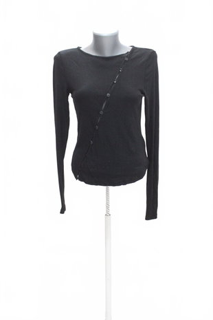 Damen -T-ShirtAmisuohne Aufdruck,farbeschwarz,größeL