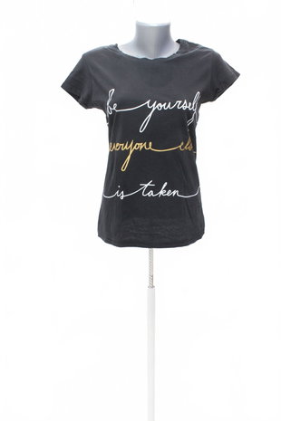 Damen -T-ShirtGatemit Aufdruck,farbeschwarz,größeS