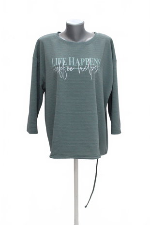 Damen -T-ShirtJaninamit Aufdruck,farbegrün,größeL
