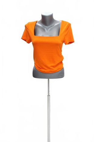 Damen -T-ShirtAmisuohne Aufdruck,farbeorange,größeL