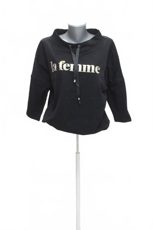 Damen -T-ShirtGenesismit Aufdruck,farbeschwarz,größeL