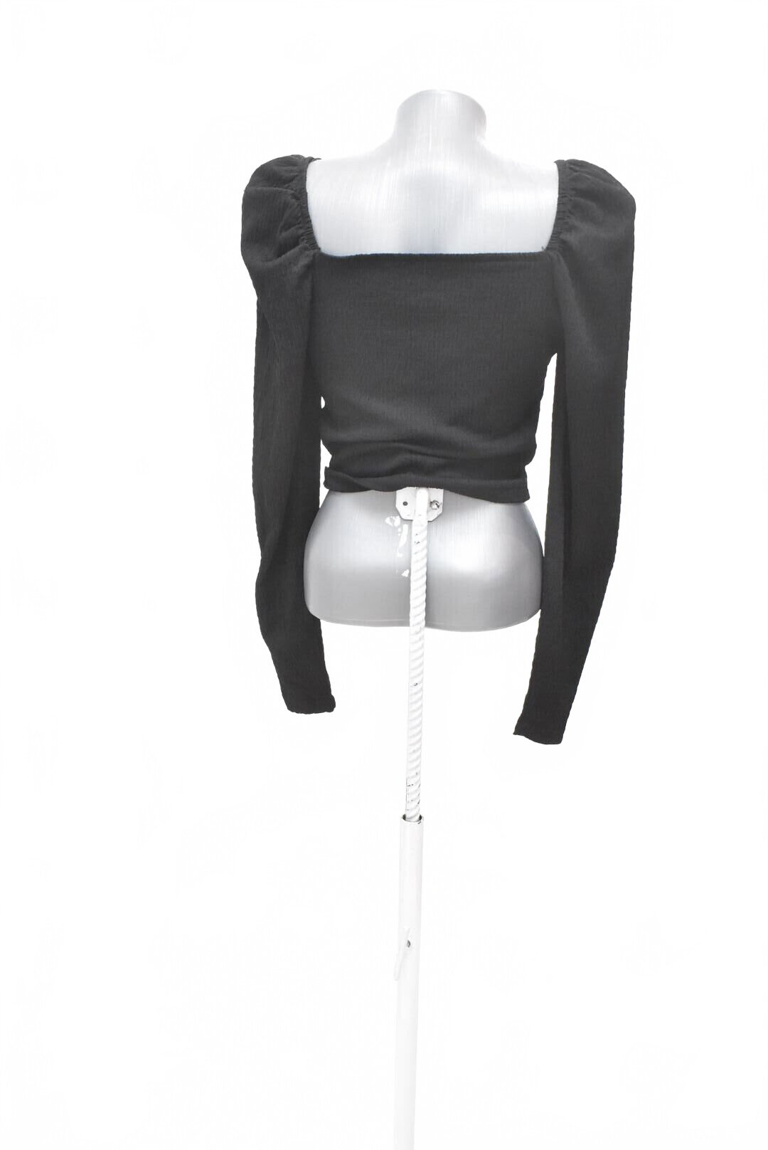 Damen -T-ShirtCroppohne Aufdruck,farbeschwarz,größeL