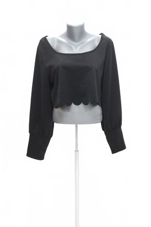 Damen -T-ShirtSheinohne Aufdruck,farbeschwarz,größe3XL