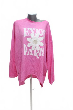 Damen -T-ShirtGenesismit Aufdruck,farberute,größeL