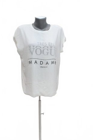 Damen -T-ShirtGenesismit Aufdruck,farbeweiss,größe40