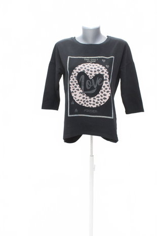 Damen -T-ShirtGenesismit Aufdruck,farbeschwarz,größeL