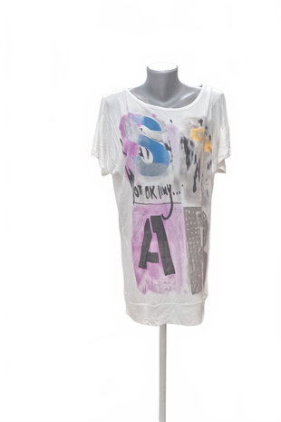Damen -T-ShirtGenesismit Aufdruck,farbeweiss,größe2XL