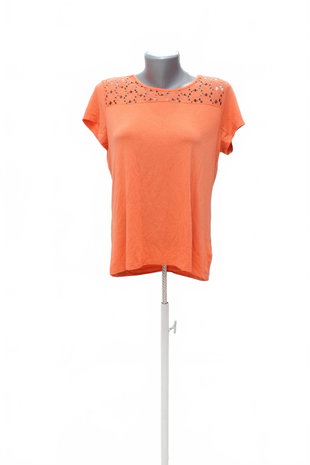 Damen -T-ShirtEsmaraohne Aufdruck,farbeorange,größeS