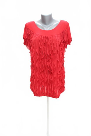 Damen -T-ShirtGenesisohne Aufdruck,farberot,größeXL