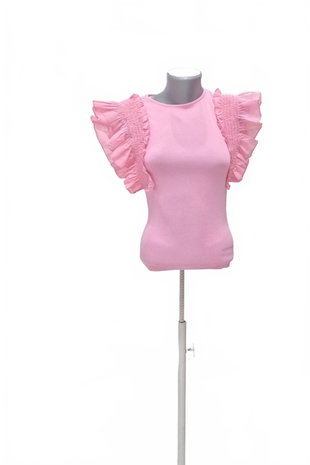 Damen -T-ShirtAmisuohne Aufdruck,farberute,größeS