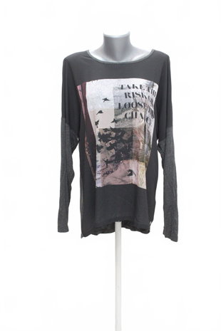Damen -T-ShirtSoyaconceptmit Aufdruck,farbeschwarz,größe2XL