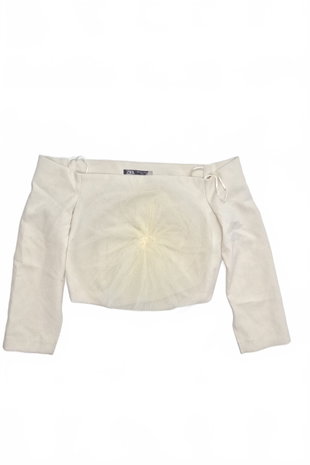 Damen -T-ShirtZaraohne Aufdruck,farbebeige,größeXS