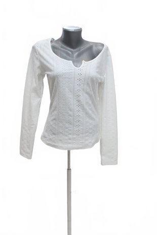 Damen -T-ShirtSheinohne Aufdruck,farbeweiss,größe40
