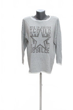 Damen -T-ShirtGenesismit Aufdruck,farbegestreift,größe40