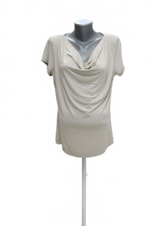 Damen -T-ShirtCamaieuohne Aufdruck,farbebeige,größeXL
