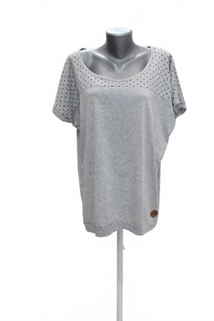 Damen -T-ShirtSam 73ohne Aufdruck,farbegrau,größe2XL