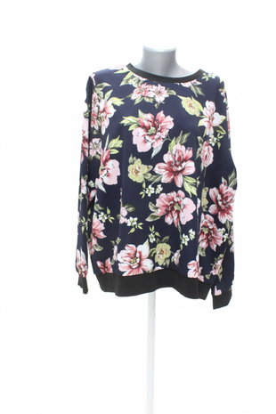 Damen -T-ShirtSheinohne Aufdruck,farbegeblümt,größe4XL